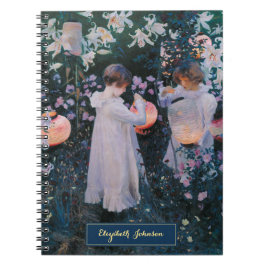 Flickor Vintage Konst Guld Initialer Personligt Na Anteckningsbok