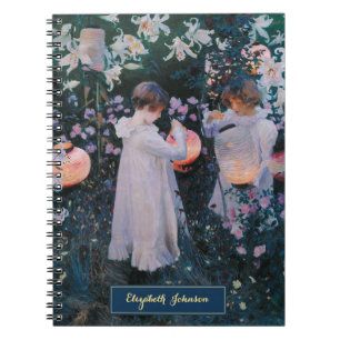 Flickor Vintage Konst Guld Initialer Personligt Na Anteckningsbok