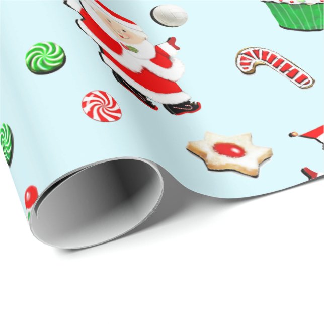 Flickor Volleyball-juljul, Helgdag Presentpapper (Rullad Hörn)