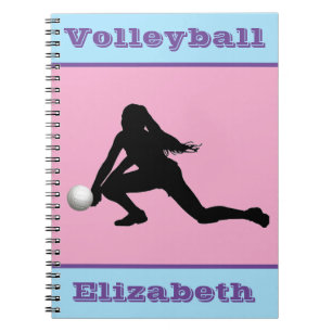 Flickor Volleyball Rosa, blå, Lila bärbar dator Anteckningsbok