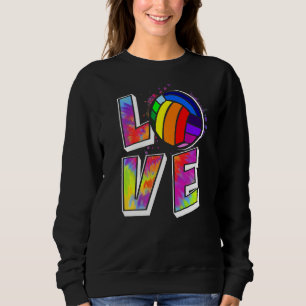 Flickor volleyboll Tie Dye Kärlek Färgrik För Tonå T Shirt