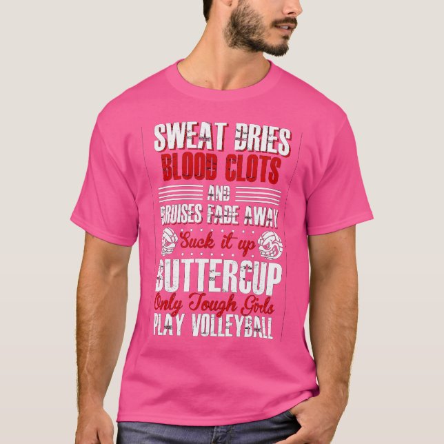 Flickor - volleybollcitat för gruppspelare och trä t shirt (Framsida)