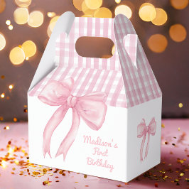 Flickor Wanne är bara en Rosa Bow Coquette Birthda Presentaskar