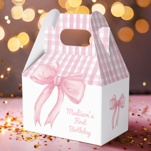 Flickor Wanne är bara en Rosa Bow Coquette Birthda Presentaskar (Skapare uppladdad)