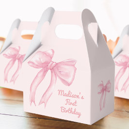 Flickor Wanne är bara en Rosa Bow Coquette Birthda Presentaskar