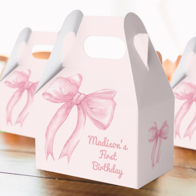 Flickor Wanne är bara en Rosa Bow Coquette Birthda Presentaskar (Skapare uppladdad)