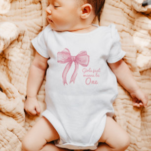 Flickor Wanne är bara en Rosa Bow Coquette Birthda T Shirt