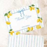 Flickor Whimsical Blue Bow Lemon Amalfi Birthday