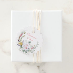 Flickor Wildflower Baby i Knopp Baby Förmånsetiket Gåvor Etiketter