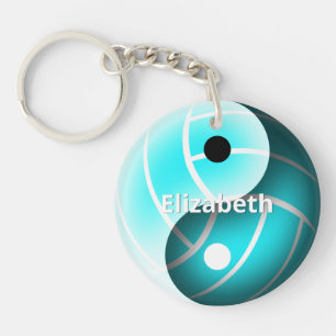 Flickor, yin och yang turquise volleyball
