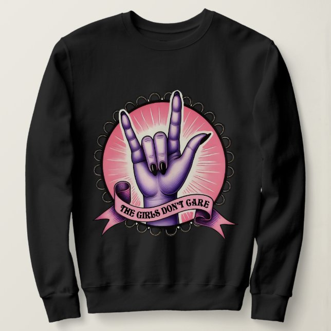 Flickorna bryr sig inte om feminismen t shirt (Design framsida)