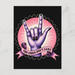 Flickorna bryr sig inte om feminismen vykort