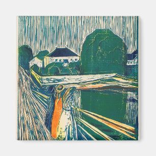 Flickorna på bron 1918 av Edvard Munch Magnet