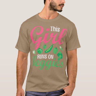 Flickorna Springa på Veggies Funny Veganism Vegan T Shirt