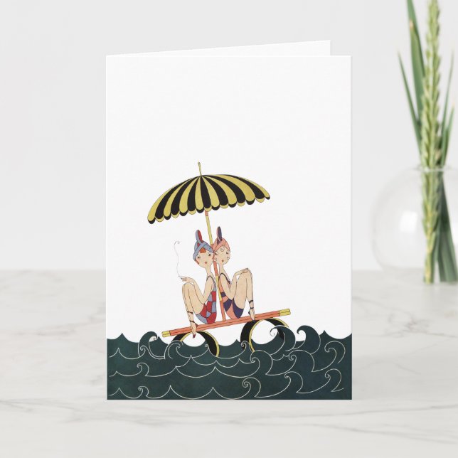 Flickornas dag vid stranden kort (Framsida)