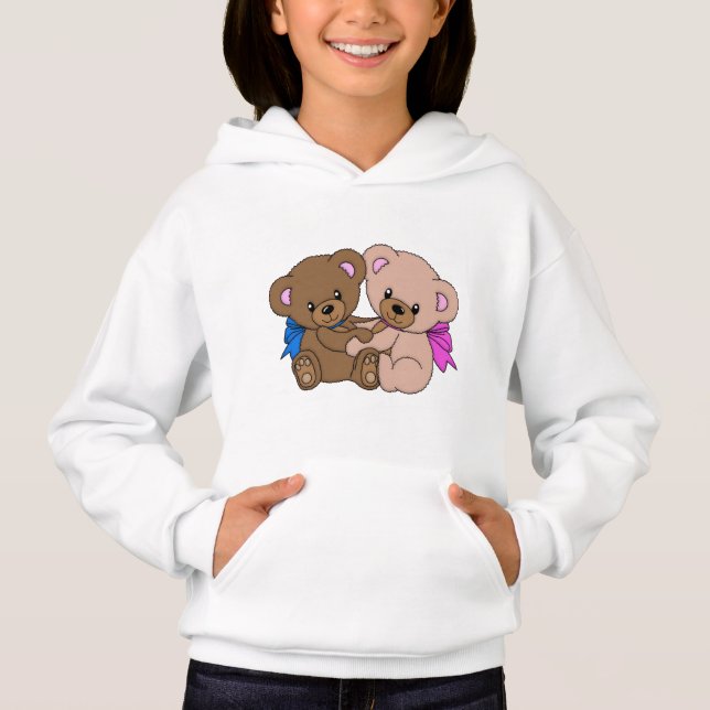 Flickornas Huva Pullover - Krambjörnar T Shirt (Framsida)