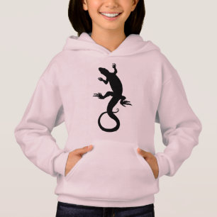 Flickornas ödla-sweatshirt Reptilkonst Barns hoodi T Shirt