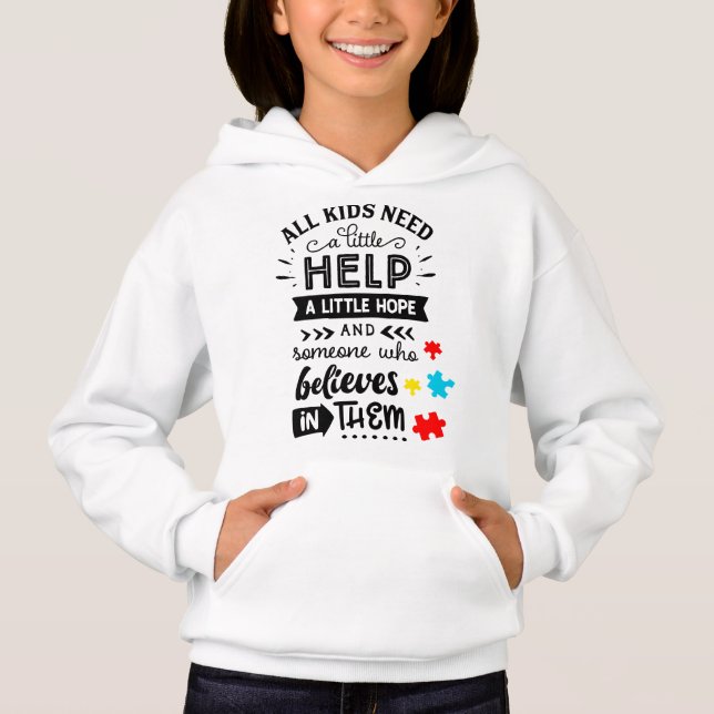 Flickornas överdragshuva t shirt (Framsida)