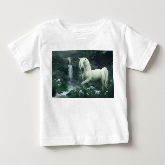 flickors enhörning t-shirt (Framsida)