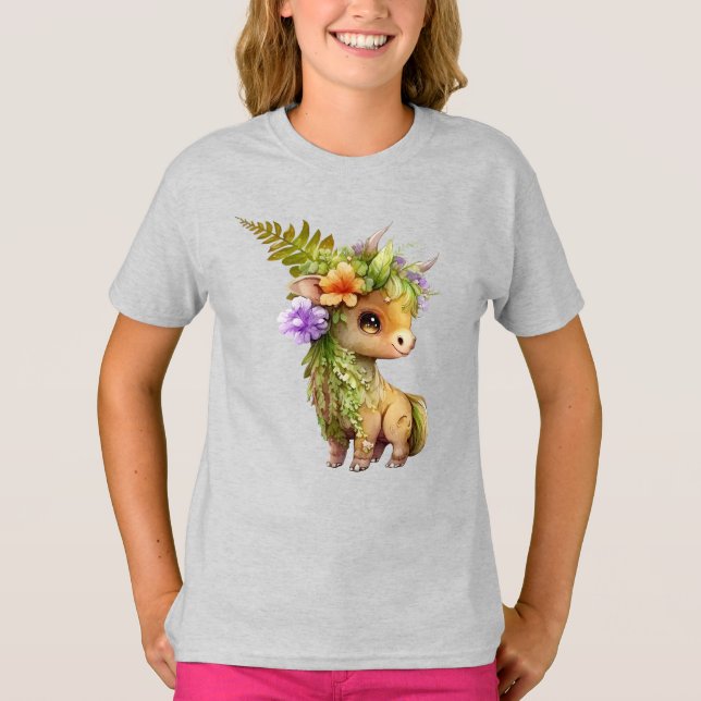 Flickors grundläggande T-Shirt (Framsida)