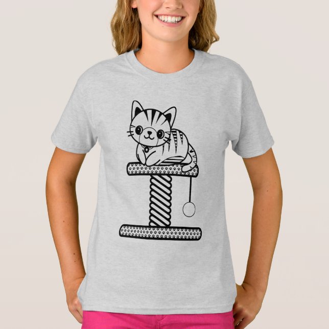 Flickors grundläggande T-Shirt (Framsida)