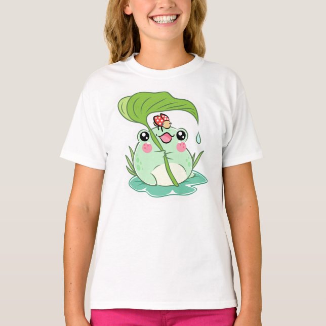 Flickors grundläggande T-Shirt (Framsida)