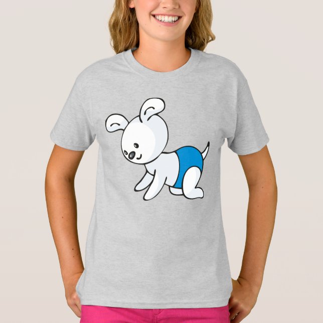 Flickors grundläggande T-Shirt (Framsida)
