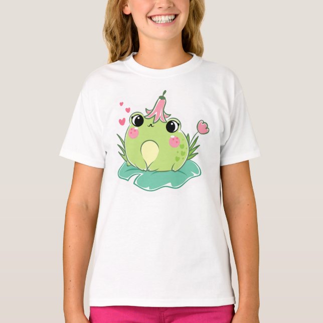 Flickors grundläggande T-Shirt (Framsida)