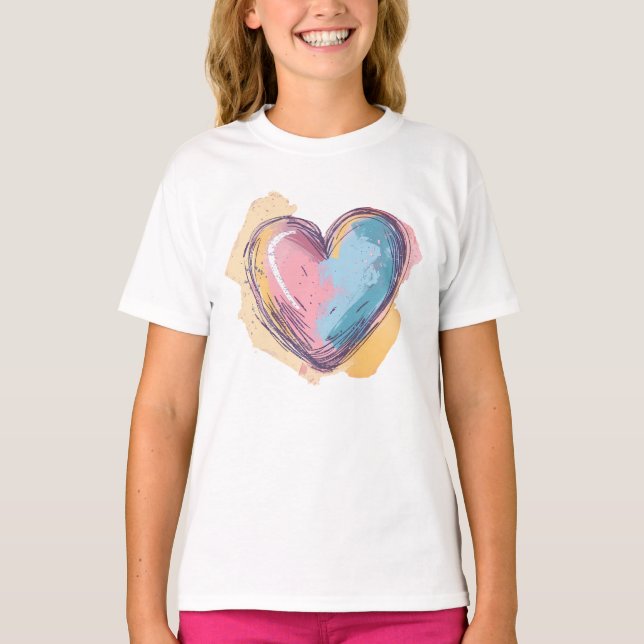 Flickors grundläggande T-Shirt (Framsida)