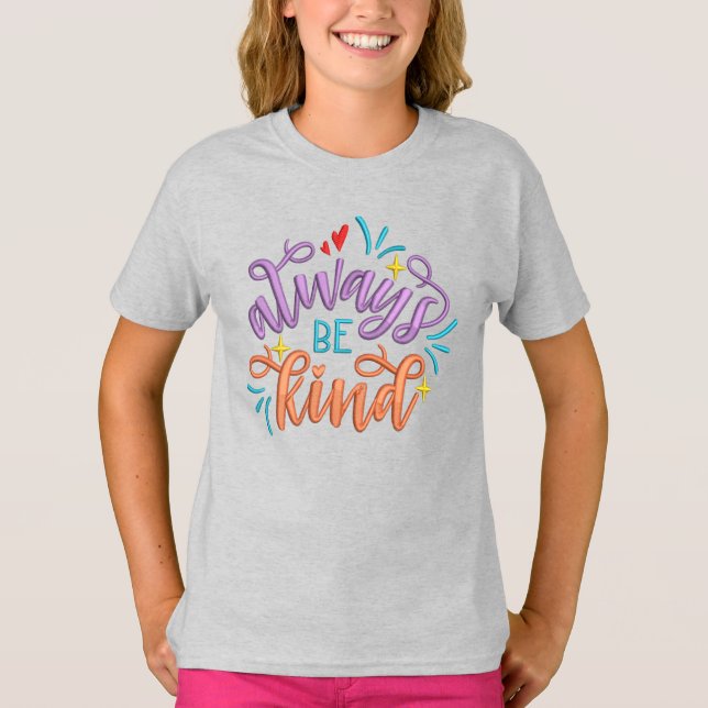 Flickors grundläggande T-Shirt (Framsida)
