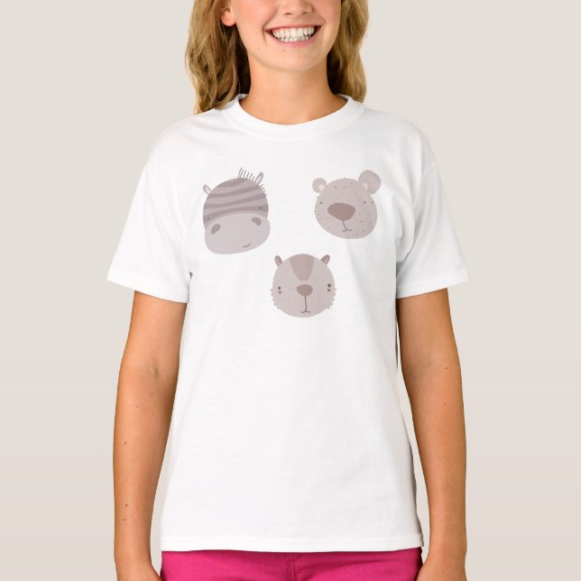 Flickors grundläggande T-Shirt (Framsida)