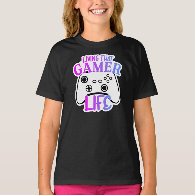Flickors grundläggande T-Shirt (Framsida)