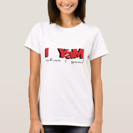 Flickors grundläggande T-Shirt "I Yam What I Yam"
