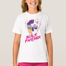 Flickors grundläggande t-shirt - Svart panter