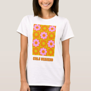 Flickors Helg Retro Sängkammarparty Brud T Shirt
