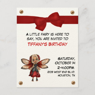 Flickors inbjudan till Fairy Party