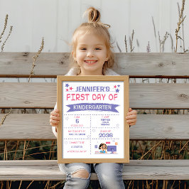 Flickors Lila och Rosa i Back to school Poster