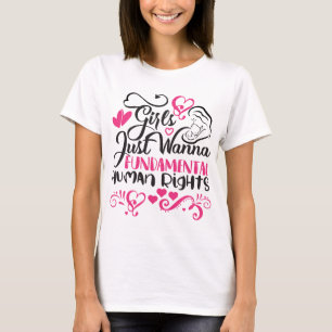 Flickors mänskliga Höger T Shirt