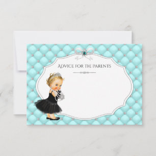 Flickors råd för föräldrar Baby Shower-kort