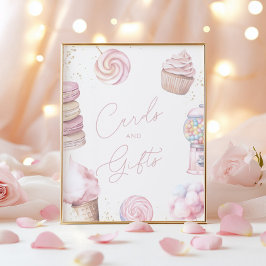 Flickors Rosa Candy Cards and Gifts Tabletop Sign Poster
