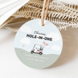 Flickors Rosa Hål-in-One Golf 1:a födelsedagen Gåvor Etiketter