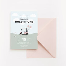 Flickors Rosa Hål-in-One Golf 1:a födelsedagen