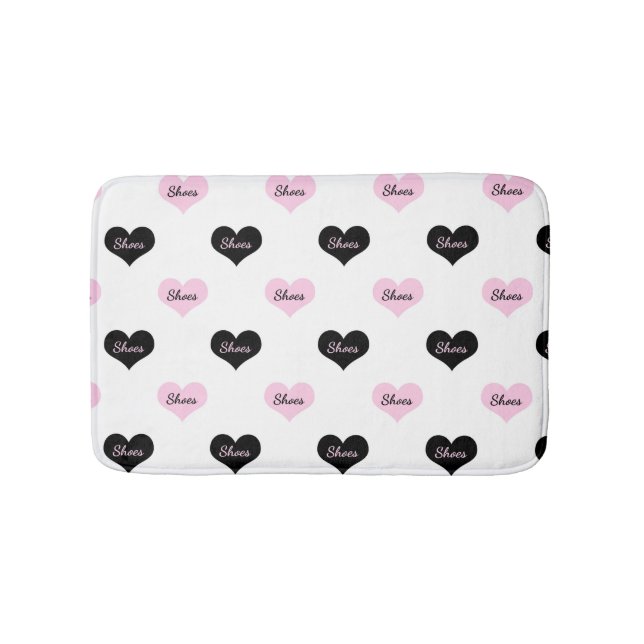 Flickors Rosa Shoe Älskare Badrumsmatta (Framsidan)