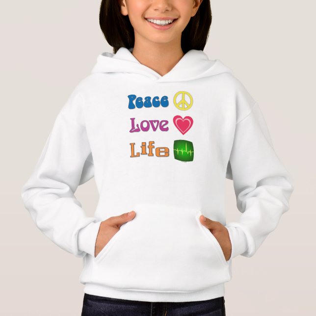 Flickors t-shirts som firar livet. (Framsida)