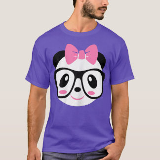 Flickpanda, Panda, Cute Panda med glasögon T Shirt
