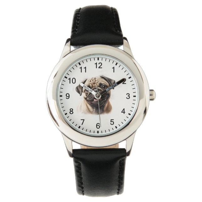 Flickpojkar Cute Hund Kids Blue Kids Tecknad Gift Armbandsur (Framsida)