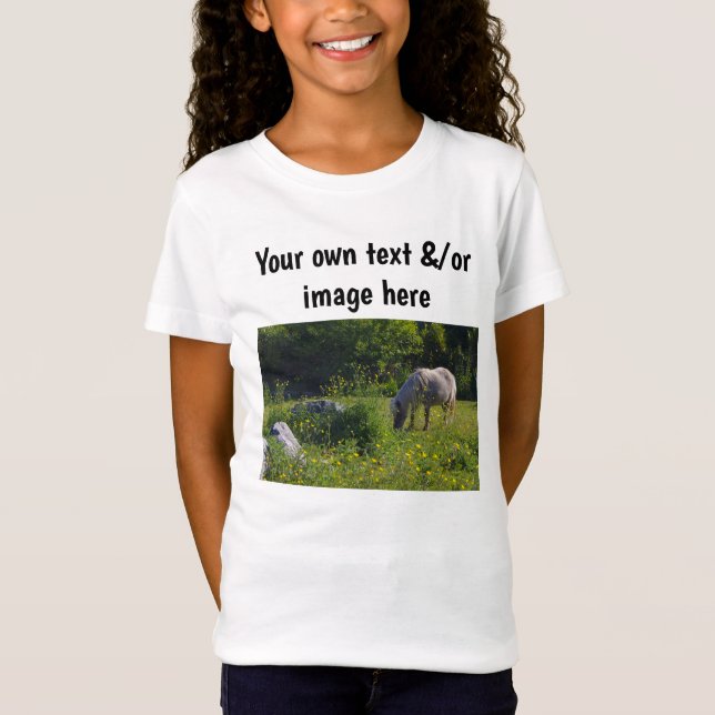 Flickponny eller egen ord, egen bild t shirt (Framsida)
