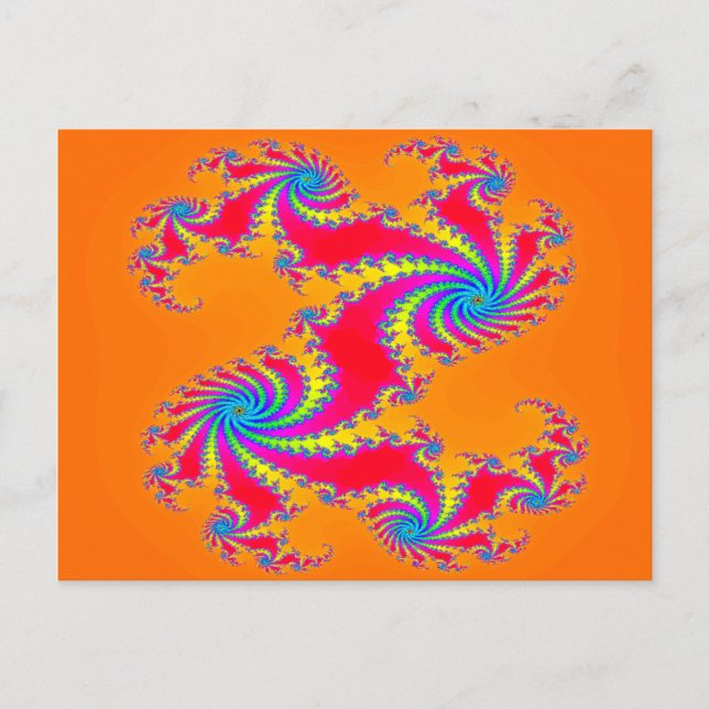 Flickr Picnik Zazzle Fractaler Vykort (Framsida)