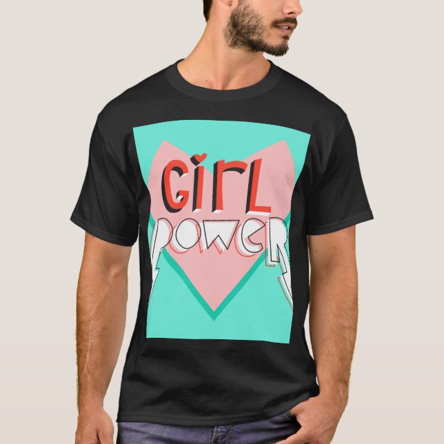 Flickström: Cute Graphic Slogan T Shirt (Framsida)