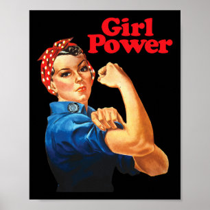 Flickström T Shirt Kvinnors feministiska Roar Resi Poster
